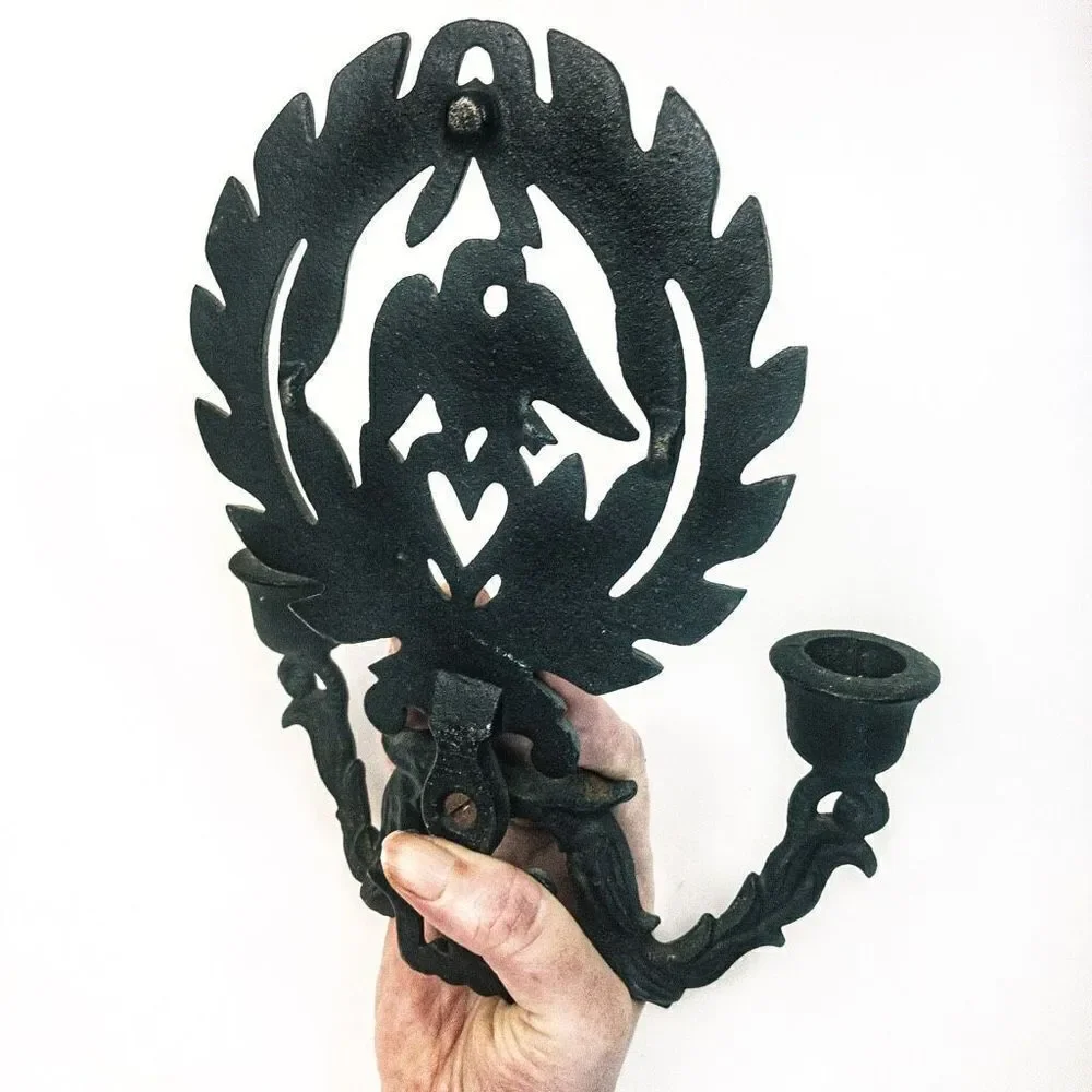 VTG Federalist Eagle Cast Iron Wall Sconce